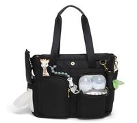 HUGGIES Unisex-Adult Signature Hug Weekender Tote Diaper Bag, Black, One Size