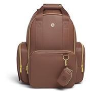 Huggies Unisex's Signature Hug Pack Diaper Backpack, Cognac Leather, One Size