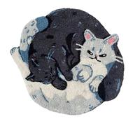 Hugging Cat Pattern Shower Tub Bath Mat, Animals Cat Shaped Bath Mat, Anti-slip Washable Cartoon Cute Baths Mats, Funny Machine Wash Soft Indoor Door Mats For Bathroom, Living Room