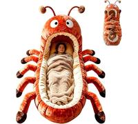 Hugging Caterpillar Sleeping Bag Adults, Plush Cocoon Animal Sleeping Bags With Pull Cord, Cozy Indoor Sleep Nap Pod & Full Body Fluffy Lounger For Relaxation (C)