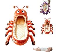Hugging Caterpillar Sleeping Bag Adults, Plush Cocoon Animal Sleeping Bags with Pull Cord, Cozy Indoor Sleep Nap Pod & Full Body Fluffy Lounger for Relaxation (C)