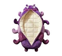 Hugging Caterpillar Sleeping Bag for Adults, Plush Cocoon Animal Sleeping Bags, Giant Plush Floor Lounger, Indoor Sleep Nap Pod, soft Nest for Dog cat Full-Body Lounger Pull Cord (purple)
