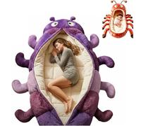 Hugging Caterpillar Sleeping Bag, Giant Plush Caterpillar Lounger for Adults & Kids, Cozy Snuggle Sack Cocoon for Napping, Movie Night, Home Use & Relaxation (A#)