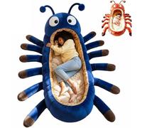 Hugging Caterpillar Sleeping Bag, Giant Plush Caterpillar Lounger for Adults & Kids, Cozy Snuggle Sack Cocoon for Napping, Movie Night, Home Use & Relaxation (D#)