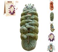 Hugging Caterpillar Sleeping Bags, Animal Sleeping Bags for Adults,Pull Cord SleepingBag, Full Body Plush Lounger - Adult Hooded Sleep Pod for Relaxation(Green B)