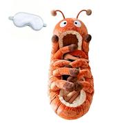 Hugging Caterpillar Sleeping Bags, Plush Cocoon Sleeping Bag With Pull Cord, Foldable Storage Or Carrying For Families And Dormitories(B)
