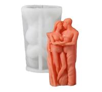 Hugging Couple Rose Candle Moulds, 3D Valentines Epoxy Resin Mould, Candle Mould for DIY Wax Resin Soap Aromatherapy Art Craft, Embracing Couple Silicone Moulds for Wedding Home Valentines Decor (A)