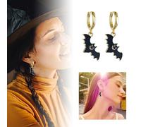 Hugging Hoops Earrings for Women With Pumpkin Themed Earrings Stand Out From The Crowd! Cat (B, 3. 6cm)