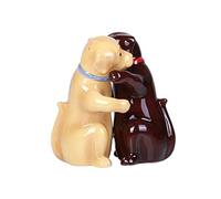 Hugging Labradors Magnetic Ceramic Salt and Pepper Shakers Set