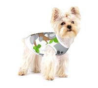 Hugging Tree Koala Print Adorable Cotton Small Dog Clothes Pet Shirt, Soft Breathable Sleeveless Tank Top For Puppy, Cats And Chihuahua