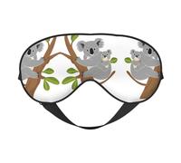 Hugging Tree Koala Print Satin Sleep Mask & Eye Mask | Deep Dream Sleep Masks for Women & Men | Soft Sleeping Eye Mask to Nourish Skin