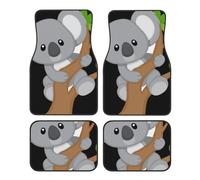 Hugging Tree Koala Universal Car Floor Mats 4 Piece Set, Front & Rear Waterproof Non-Slip Car Foot Mats, Car Carpet Protectors For Most Sedans, Trucks, Suv