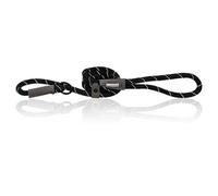 Huggle Pets Hugglepets Black 100Cm X 0.8Cm Reflective Weatherproof Rope Dog Slip Lead