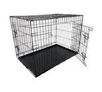 Huggle Pets Hugglepets Dog Cage With Metal Tray - Black - Medium
