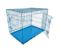Huggle Pets Hugglepets Dog Cage With Metal Tray - Blue - Medium