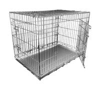 Huggle Pets Hugglepets Dog Cage With Metal Tray - Silver - X-Small