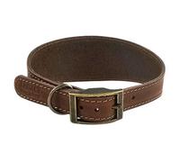 Huggle Pets Hugglepets Leather Greyhound Whippet Medium Tan Dog Collar