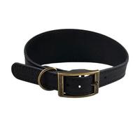 Huggle Pets Hugglepets Leather Greyhound Whippet Small Black Dog Collar