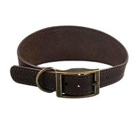 Huggle Pets Hugglepets Leather Greyhound Whippet Small Chocolate Dog Collar