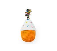 Huggle Pets Hugglepets Party Pup Cupcake Squeaky Dog Toy - Orange
