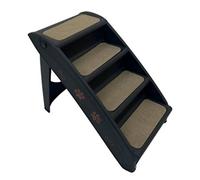 Huggle Pets Hugglepets Plastic Pet Stairs / Steps (Black With Carpet)