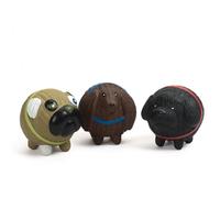 HuggleHounds Assorted Ruff-Tex Latex Ball Dog Toys - Dog Toys Rubber, Puppy Toys, Puppy Essentials, Pool Toy, Heavy Duty Squeaky Ball for Small, Medium & Large Dogs, All Breeds - HuggleMutt 3 Pack
