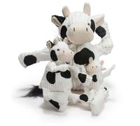 HuggleHounds Dog Toy Cow Knottie Plush Tuffut Technology Durable