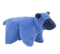 HuggleHounds Dog Toy Squooshie Plush With Squeaker 18X36Cm Blue