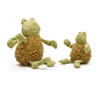 HuggleHounds HuggleFleece FlufferKnottie "Fiona The Frog" Dog Toy