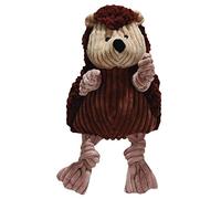 HuggleHounds Knottie Plush Dog Toy - Dog Stuffed Animal Toy, Puppy Toys, Squeaky Dog Toy for Small, Medium & Large Dogs, Soft Fleece, Durable Plush to Keep Them Busy - Henry Hedgehog, Large