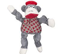 HuggleHounds Knottie Plush Dog Toy - Squeaky Puppy Toys, Durable Plush for Large Dogs - Jean Claude, Large