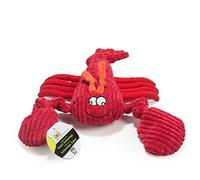 HuggleHounds Plush Corduroy Durbale Knotties Lobsta Dog Toy, Large