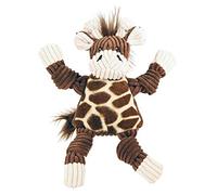 HuggleHounds Plush Durable Squeaky Knottie Dog Toy, Giraffe, Small, assorted