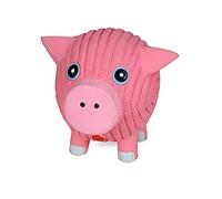 HuggleHounds Ruff-Tex All Natural Squeaky Tough Dog Chew Toy, Hamlet The Pig, Small