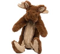 HuggleHounds X-Brace - Interactive Dog Plush Toys to Keep Them Busy, Squeaky Crinkle Puppy Toy for Small, Medium, & Large Dogs, Durable Internal Knotted Rope, Minimal Stuffing - Maple Moose