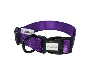 HugglePets Adjustable Snappy Dog Collar - Small Collar - Purple