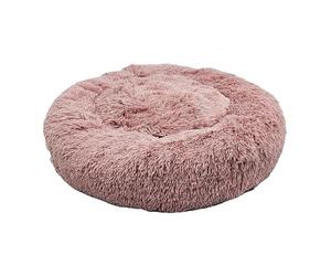HugglePets Anti-Anxiety Super Soft Plush Donut Dog Bed | Pink | Small (50cm)
