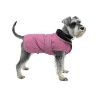 Hugglepets Arctic Armour Waterproof Thermal Dog Coat - Pink (Medium 40cm) Reflective Microfleece-Lined Coat for Medium Dogs with Adjustable Hook & Loop Fastening & Zipper for Harness or Collar.