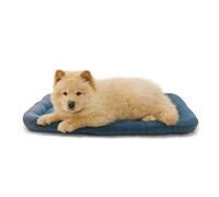 HugglePets Comfy Faux Sheepskin Enclosed Large Dog Bed - Grey. Rectangular Machine Washable Dog Beds with Thick Edging and Slip-Proof Backing. Ideal as Crate Mat.