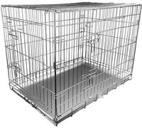 HugglePets Dog Cage with Metal Tray - - Size: Hard > Jackson Pet Company > Beds And Containment