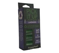 HugglePets Dog Poop Pick It Up Waste Poo Bags | 65% Recycled, Durable and Leakproof, Lavender Fragrance 60 Bags (4 x 15 Bags)