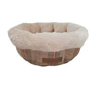 HugglePets Donut Dog Bed - Check & Stone - Small