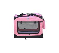 Fabric Crate Foldable Pet Carrier HugglePets Pink L