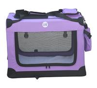 HugglePets Fabric Crate Foldable Pet Carrier - Small - Purple