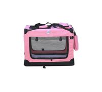 Fabric Crate Foldable Pet Carrier HugglePets Pink S
