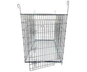 HugglePets Giant XL Dog Crate | Extra Large Folding Training & Travel Cage | Easy Clean with Free Removable Metal Tray | Size 42 inch for All Larger Breed Dogs | Single Door Access with Sliding Bolt