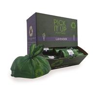 HugglePets Large Tie Handle Dog Poo Bags Rolls - 54 x 15 Bags, Total 810. 'Pick It Up' Lavender Scented Dog Poop Bags Rolls 65% Recycled Green Pet Waste Holders