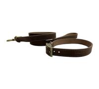 HugglePets Leather Dog Collar and Lead Set Legacy British Handmade Leather (Chocolate, Medium 35-40cm)