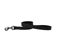 HugglePets Leather Dog Lead Legacy British Handmade Leather (Black, 100cm x 1.9cm)