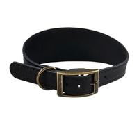 HugglePets Leather Greyhound Whippet Dog Collar HugglePets Black S